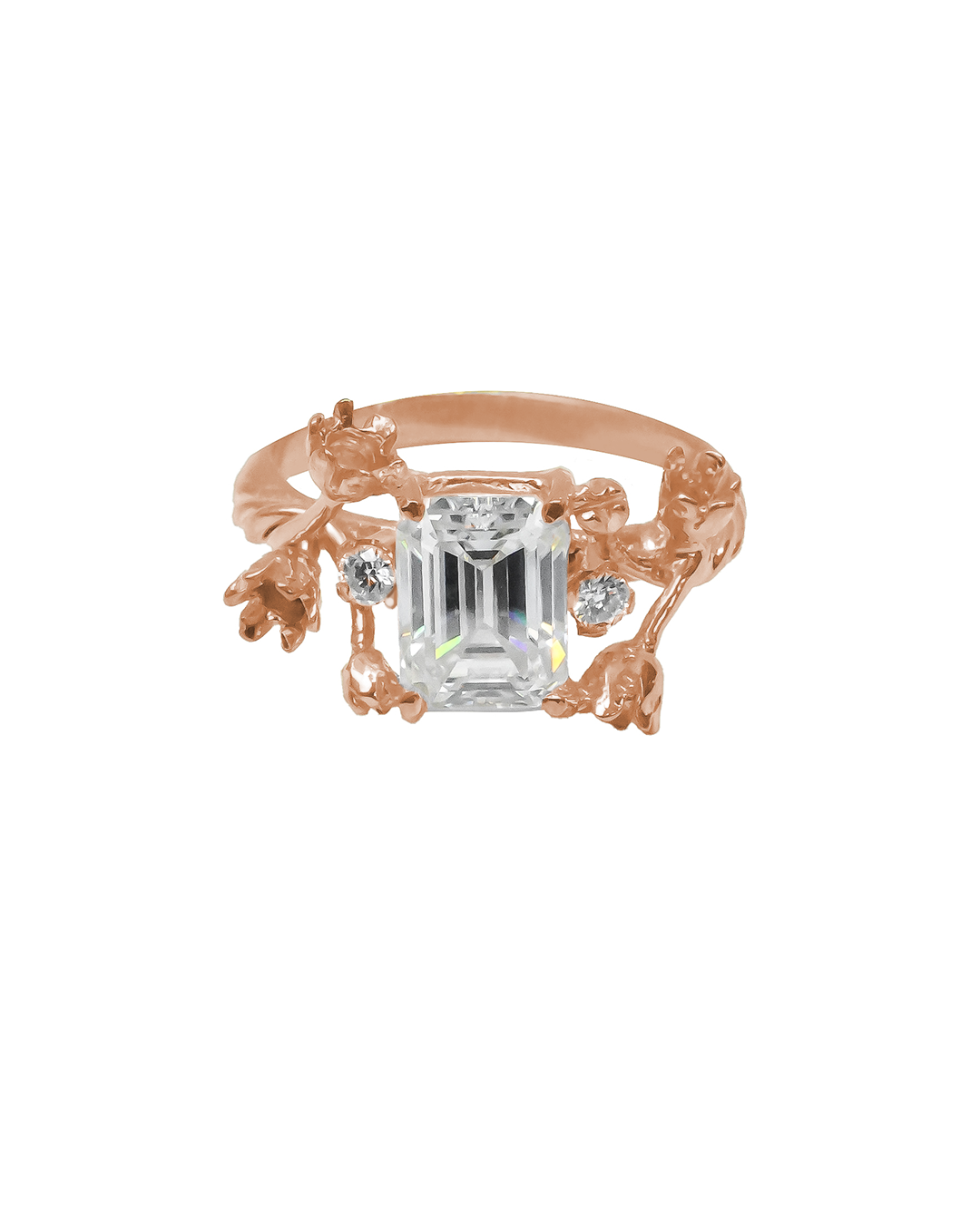 Cahya Senja - Tuberose Ring with Emerald Stone in 18K Gold