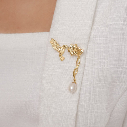 Hummingbird Brooch
