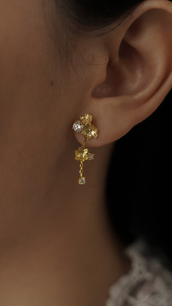 Tara 2in1 Earrings 18k Gold